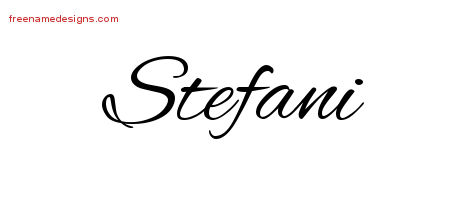 Cursive Name Tattoo Designs Stefani Download Free