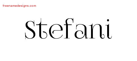 Vintage Name Tattoo Designs Stefani Free Download