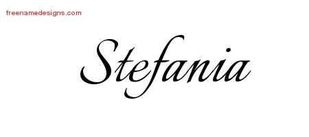Calligraphic Name Tattoo Designs Stefania Download Free