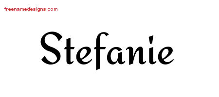 Calligraphic Stylish Name Tattoo Designs Stefanie Download Free