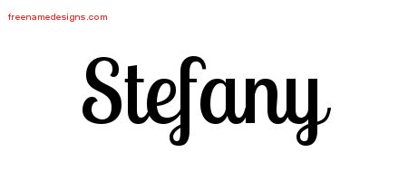 Handwritten Name Tattoo Designs Stefany Free Download