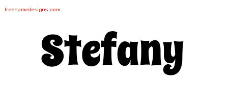 Groovy Name Tattoo Designs Stefany Free Lettering