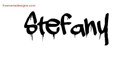 Graffiti Name Tattoo Designs Stefany Free Lettering