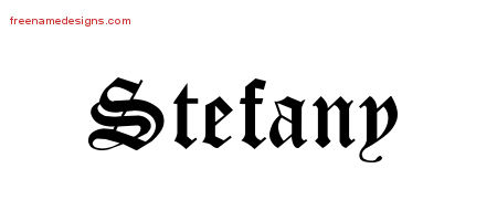 Blackletter Name Tattoo Designs Stefany Graphic Download