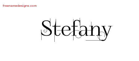 Decorated Name Tattoo Designs Stefany Free