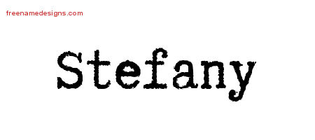 Typewriter Name Tattoo Designs Stefany Free Download