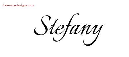 Calligraphic Name Tattoo Designs Stefany Download Free