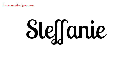 Handwritten Name Tattoo Designs Steffanie Free Download