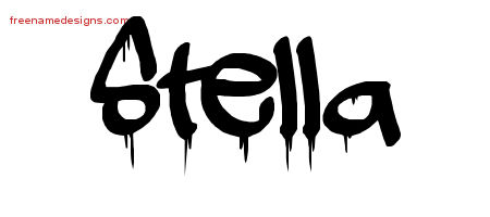 Graffiti Name Tattoo Designs Stella Free Lettering