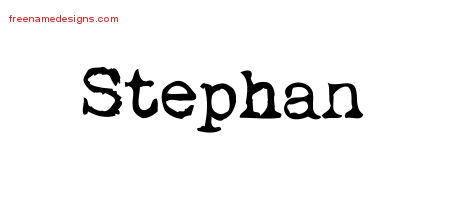 Vintage Writer Name Tattoo Designs Stephan Free
