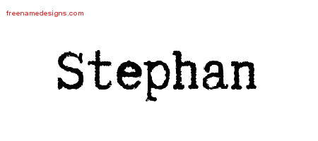 Typewriter Name Tattoo Designs Stephan Free Printout