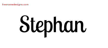 Handwritten Name Tattoo Designs Stephan Free Printout