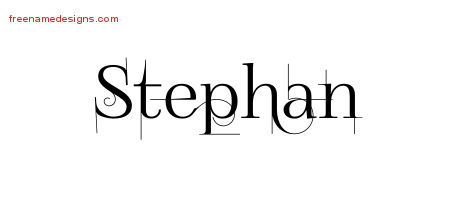Decorated Name Tattoo Designs Stephan Free Lettering