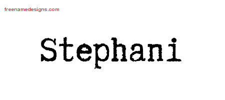 Typewriter Name Tattoo Designs Stephani Free Download
