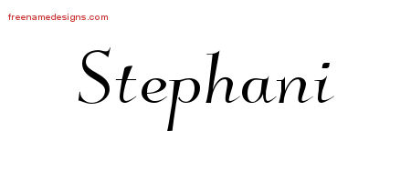 Elegant Name Tattoo Designs Stephani Free Graphic