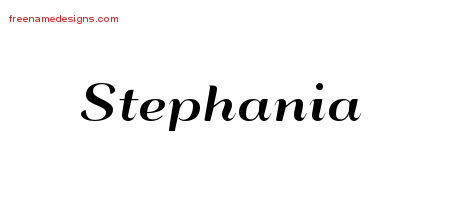 Art Deco Name Tattoo Designs Stephania Printable