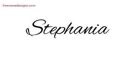 Cursive Name Tattoo Designs Stephania Download Free