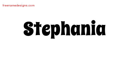 Groovy Name Tattoo Designs Stephania Free Lettering
