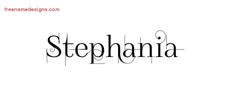 Decorated Name Tattoo Designs Stephania Free