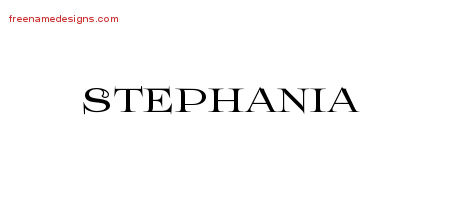 Flourishes Name Tattoo Designs Stephania Printable