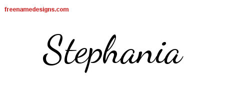 Lively Script Name Tattoo Designs Stephania Free Printout