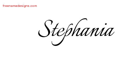 Calligraphic Name Tattoo Designs Stephania Download Free