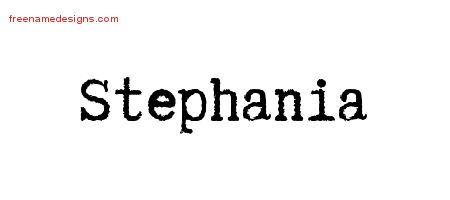 Typewriter Name Tattoo Designs Stephania Free Download
