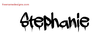 Graffiti Name Tattoo Designs Stephanie Free Lettering