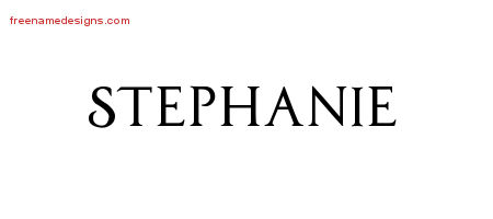 Regal Victorian Name Tattoo Designs Stephanie Graphic Download