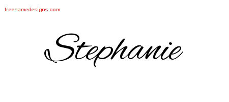 Cursive Name Tattoo Designs Stephanie Download Free
