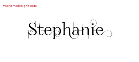 Decorated Name Tattoo Designs Stephanie Free