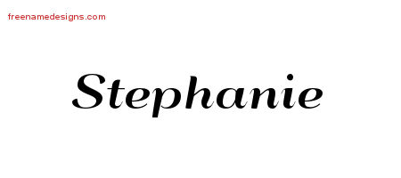Art Deco Name Tattoo Designs Stephanie Printable