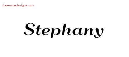 Art Deco Name Tattoo Designs Stephany Printable