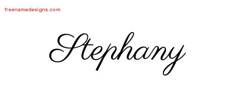 Classic Name Tattoo Designs Stephany Graphic Download