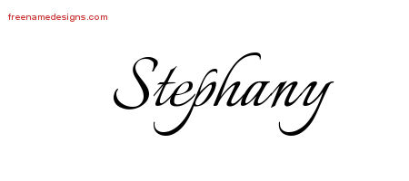 Calligraphic Name Tattoo Designs Stephany Download Free