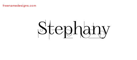 Decorated Name Tattoo Designs Stephany Free