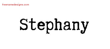 Typewriter Name Tattoo Designs Stephany Free Download