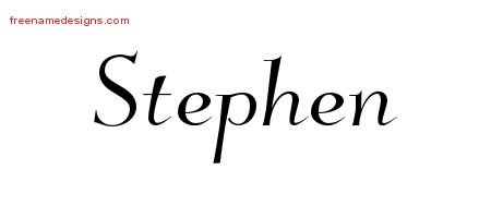 Elegant Name Tattoo Designs Stephen Free Graphic