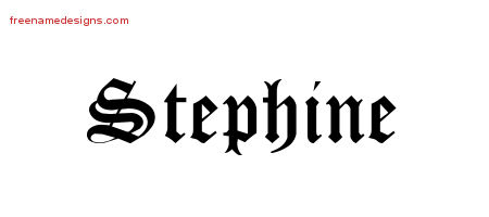 Blackletter Name Tattoo Designs Stephine Graphic Download