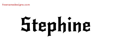 Gothic Name Tattoo Designs Stephine Free Graphic