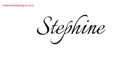 Calligraphic Name Tattoo Designs Stephine Download Free