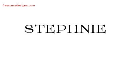 Flourishes Name Tattoo Designs Stephnie Printable