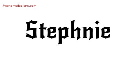 Gothic Name Tattoo Designs Stephnie Free Graphic