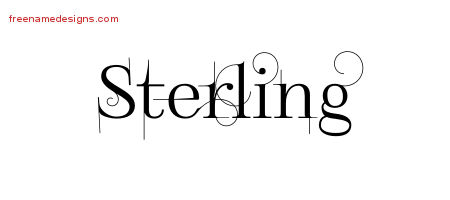 Decorated Name Tattoo Designs Sterling Free Lettering