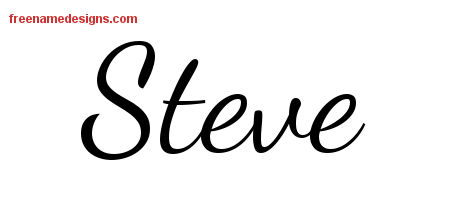 Lively Script Name Tattoo Designs Steve Free Download