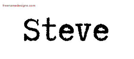 Typewriter Name Tattoo Designs Steve Free Printout