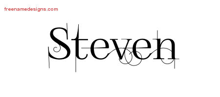 Decorated Name Tattoo Designs Steven Free