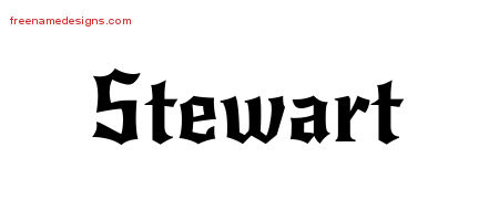 Gothic Name Tattoo Designs Stewart Download Free