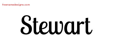 Handwritten Name Tattoo Designs Stewart Free Printout