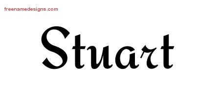 Calligraphic Stylish Name Tattoo Designs Stuart Free Graphic